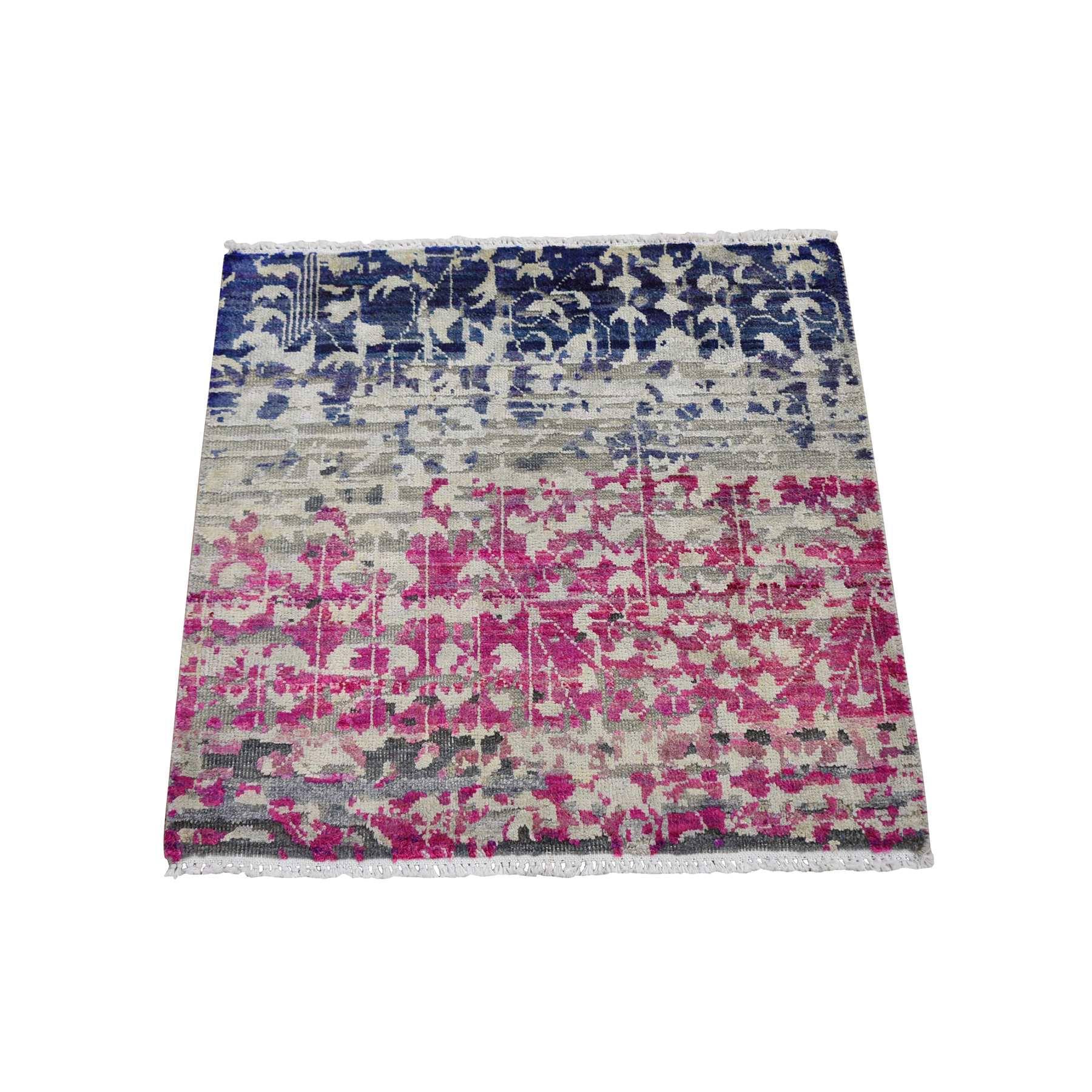 Modern & Contemporary Silk Hand-Knotted Area Rug 2'0